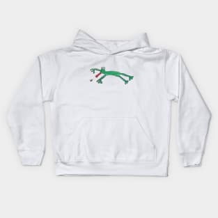 Jumping Frog drawing Kids Hoodie